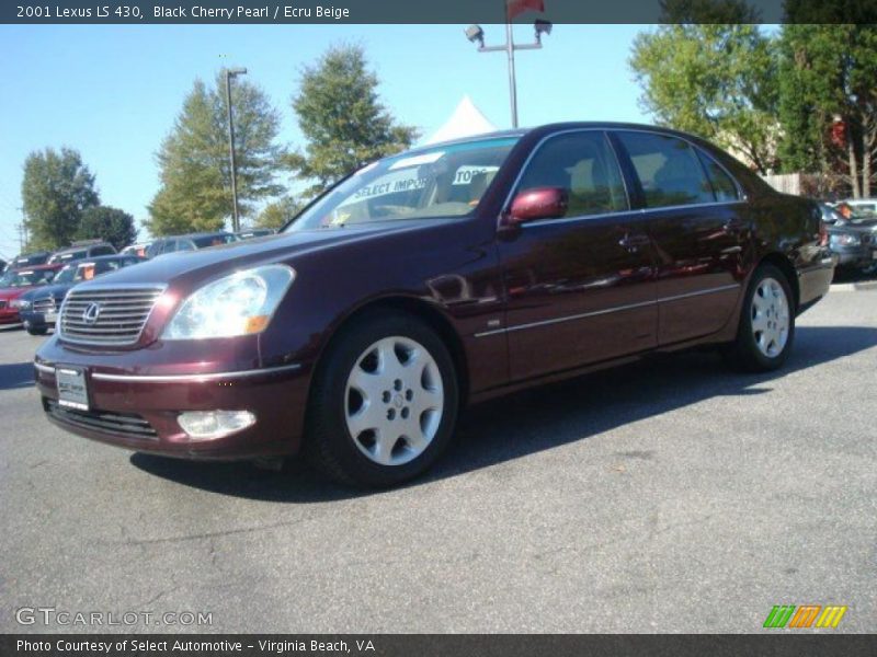 Black Cherry Pearl / Ecru Beige 2001 Lexus LS 430