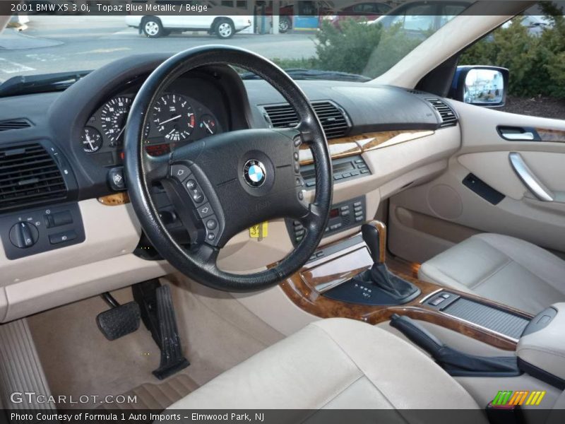 Topaz Blue Metallic / Beige 2001 BMW X5 3.0i