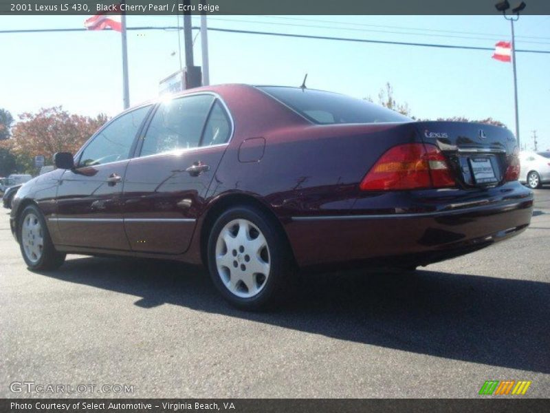 Black Cherry Pearl / Ecru Beige 2001 Lexus LS 430