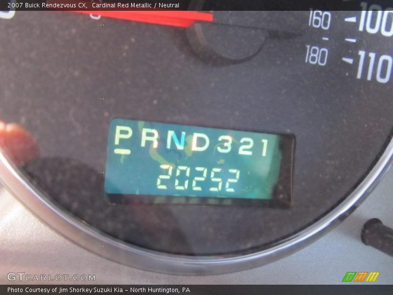 Cardinal Red Metallic / Neutral 2007 Buick Rendezvous CX