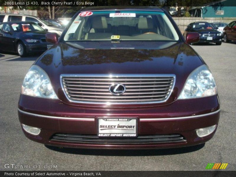 Black Cherry Pearl / Ecru Beige 2001 Lexus LS 430
