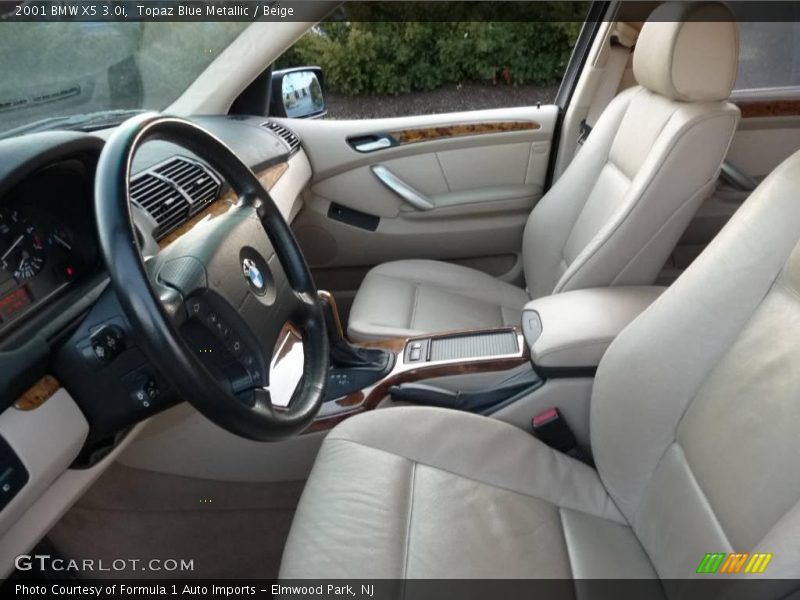 Topaz Blue Metallic / Beige 2001 BMW X5 3.0i