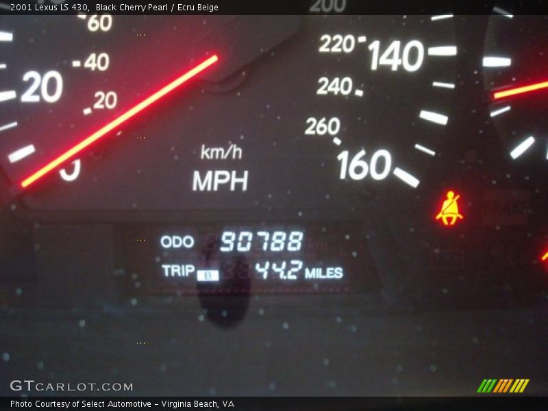 Black Cherry Pearl / Ecru Beige 2001 Lexus LS 430