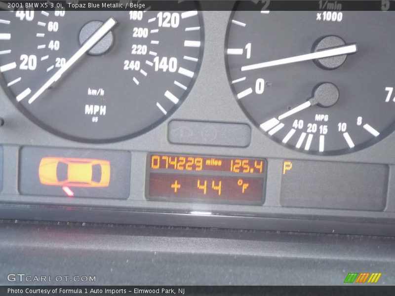 Topaz Blue Metallic / Beige 2001 BMW X5 3.0i