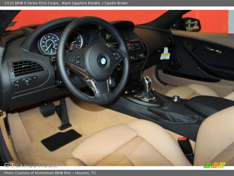 Black Sapphire Metallic / Saddle Brown 2010 BMW 6 Series 650i Coupe
