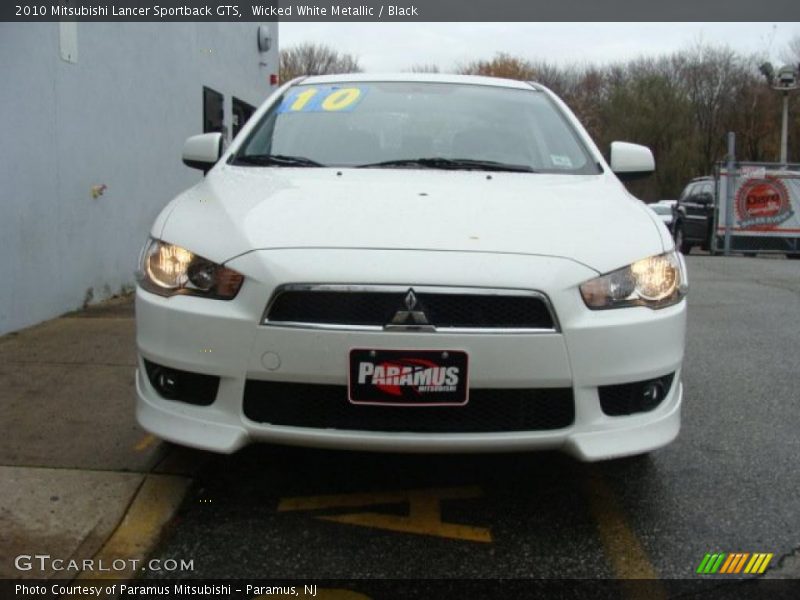 Wicked White Metallic / Black 2010 Mitsubishi Lancer Sportback GTS