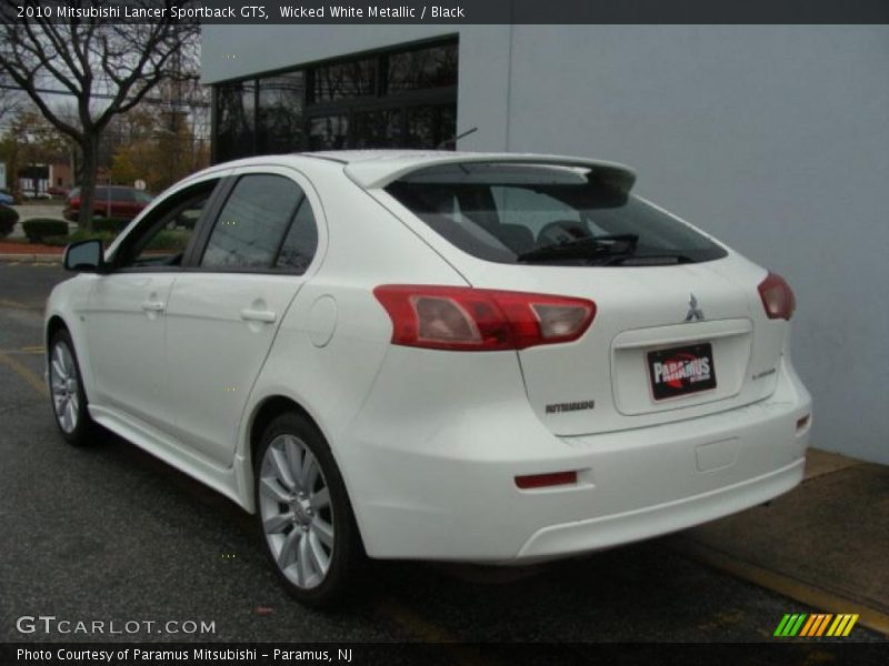 Wicked White Metallic / Black 2010 Mitsubishi Lancer Sportback GTS