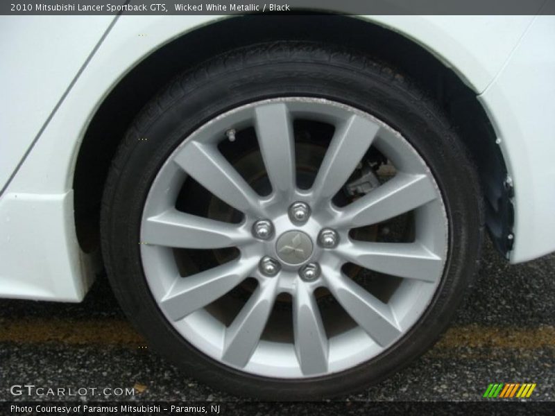 Wicked White Metallic / Black 2010 Mitsubishi Lancer Sportback GTS