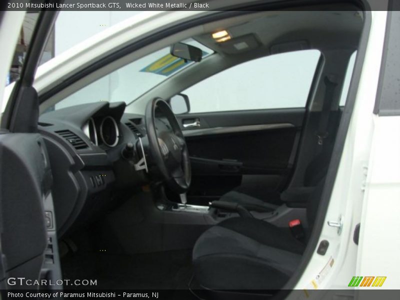 Wicked White Metallic / Black 2010 Mitsubishi Lancer Sportback GTS