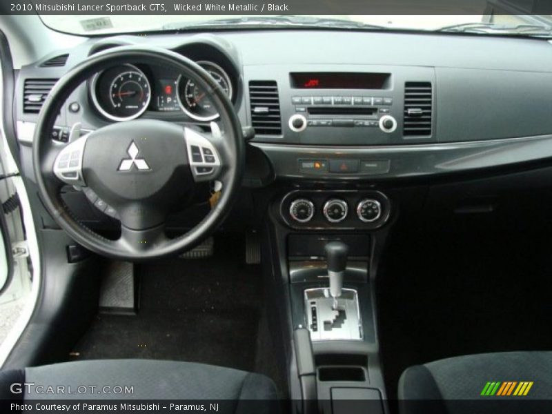 Wicked White Metallic / Black 2010 Mitsubishi Lancer Sportback GTS
