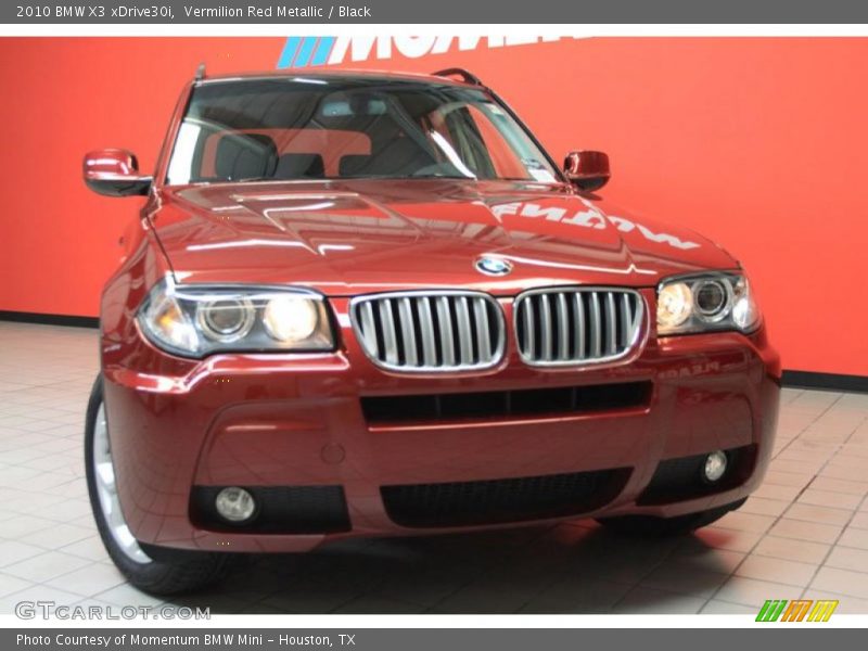 Vermilion Red Metallic / Black 2010 BMW X3 xDrive30i