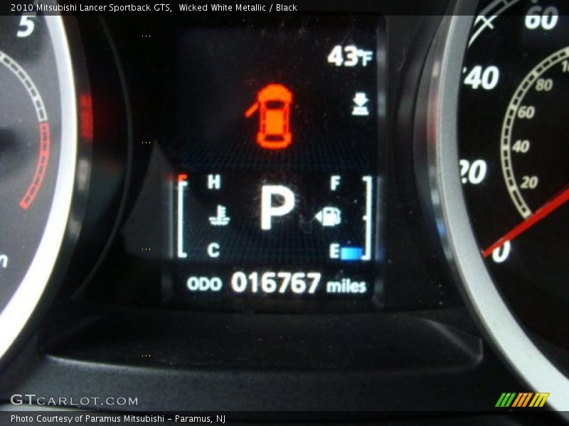 Wicked White Metallic / Black 2010 Mitsubishi Lancer Sportback GTS