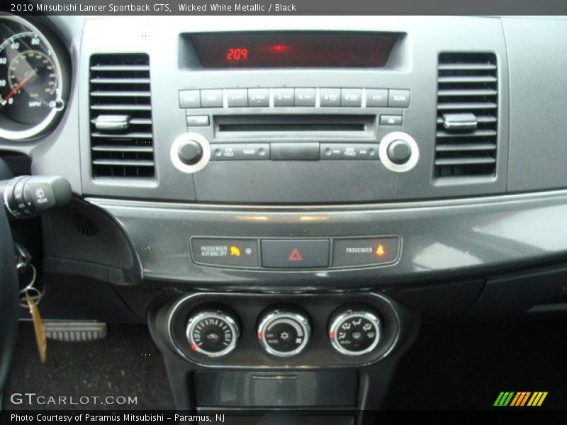 Wicked White Metallic / Black 2010 Mitsubishi Lancer Sportback GTS