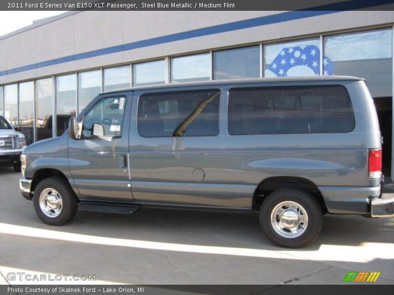 Steel Blue Metallic / Medium Flint 2011 Ford E Series Van E150 XLT Passenger