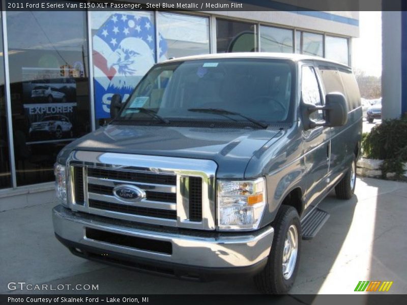 Steel Blue Metallic / Medium Flint 2011 Ford E Series Van E150 XLT Passenger