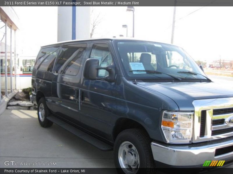 Steel Blue Metallic / Medium Flint 2011 Ford E Series Van E150 XLT Passenger