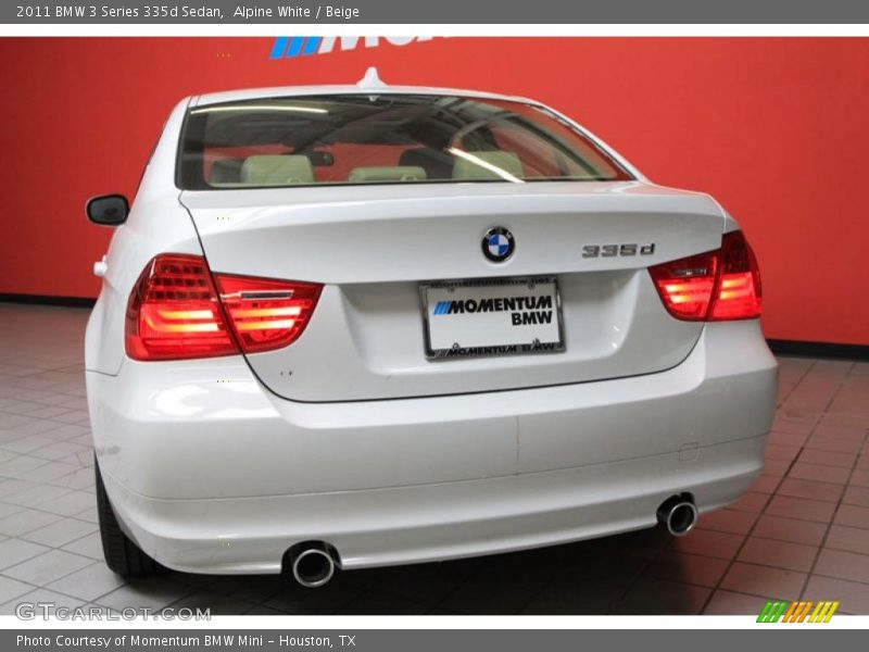 Alpine White / Beige 2011 BMW 3 Series 335d Sedan