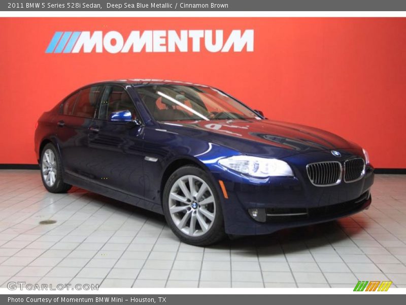 Deep Sea Blue Metallic / Cinnamon Brown 2011 BMW 5 Series 528i Sedan