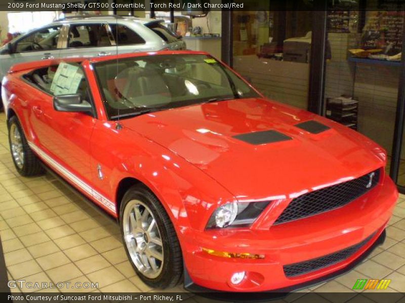 Torch Red / Dark Charcoal/Red 2009 Ford Mustang Shelby GT500 Convertible