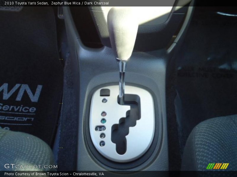 Zephyr Blue Mica / Dark Charcoal 2010 Toyota Yaris Sedan