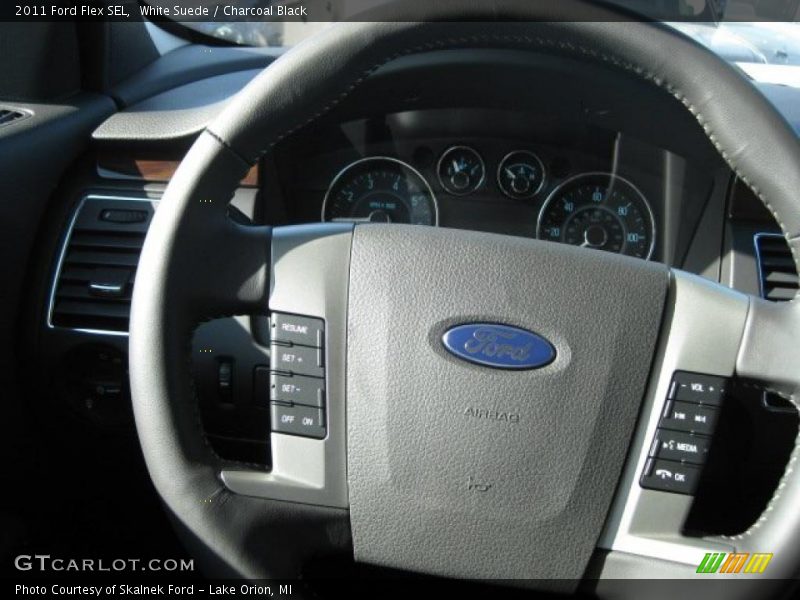 White Suede / Charcoal Black 2011 Ford Flex SEL