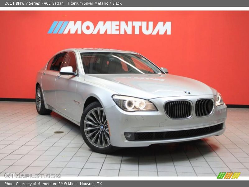 Titanium Silver Metallic / Black 2011 BMW 7 Series 740Li Sedan