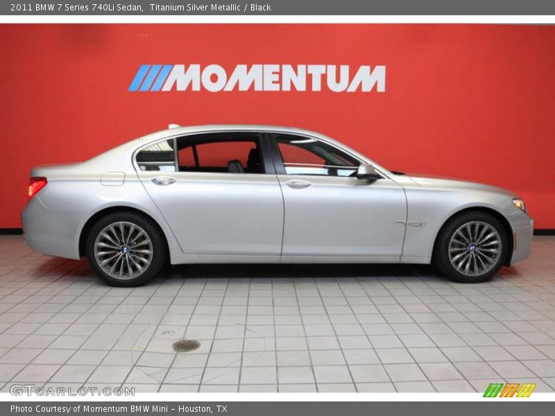 Titanium Silver Metallic / Black 2011 BMW 7 Series 740Li Sedan