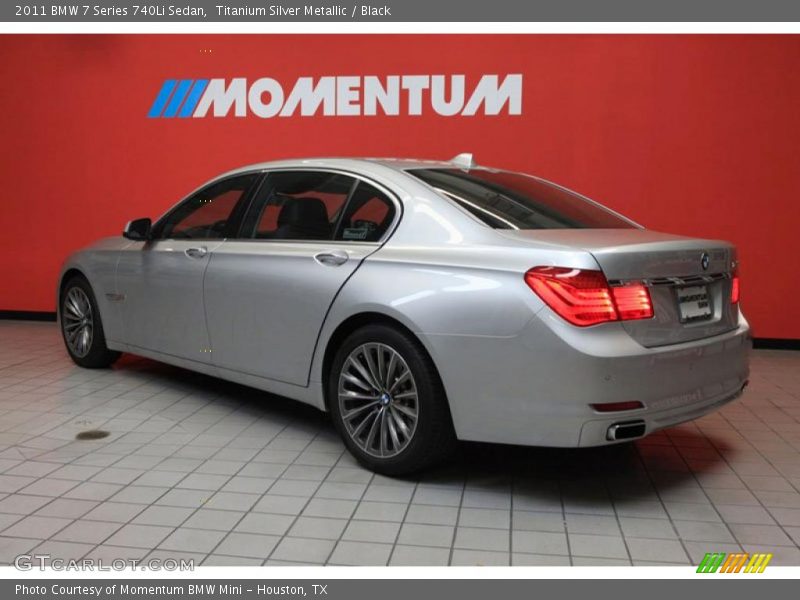 Titanium Silver Metallic / Black 2011 BMW 7 Series 740Li Sedan
