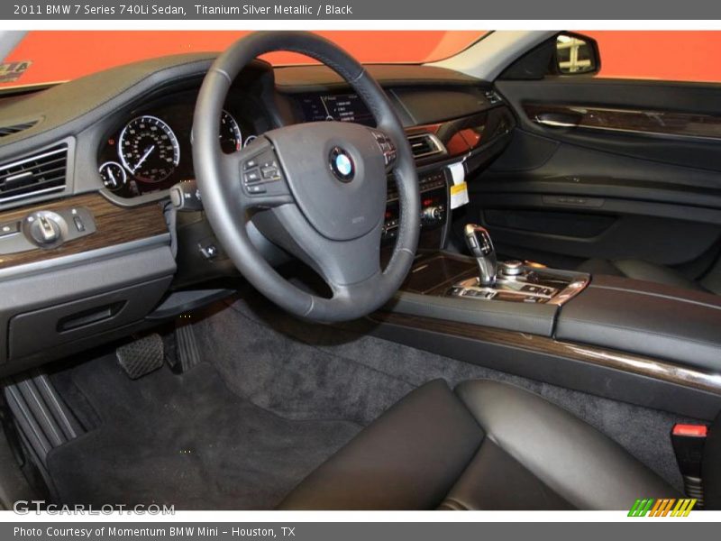 Titanium Silver Metallic / Black 2011 BMW 7 Series 740Li Sedan