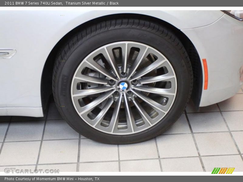 Titanium Silver Metallic / Black 2011 BMW 7 Series 740Li Sedan