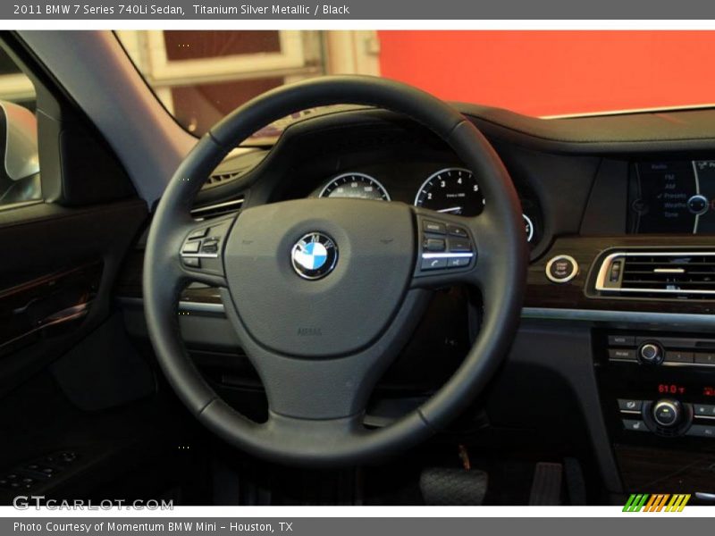 Titanium Silver Metallic / Black 2011 BMW 7 Series 740Li Sedan