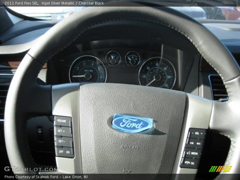 Ingot Silver Metallic / Charcoal Black 2011 Ford Flex SEL