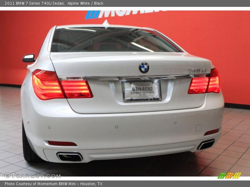 Alpine White / Black 2011 BMW 7 Series 740Li Sedan
