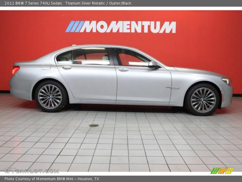 Titanium Silver Metallic / Oyster/Black 2011 BMW 7 Series 740Li Sedan