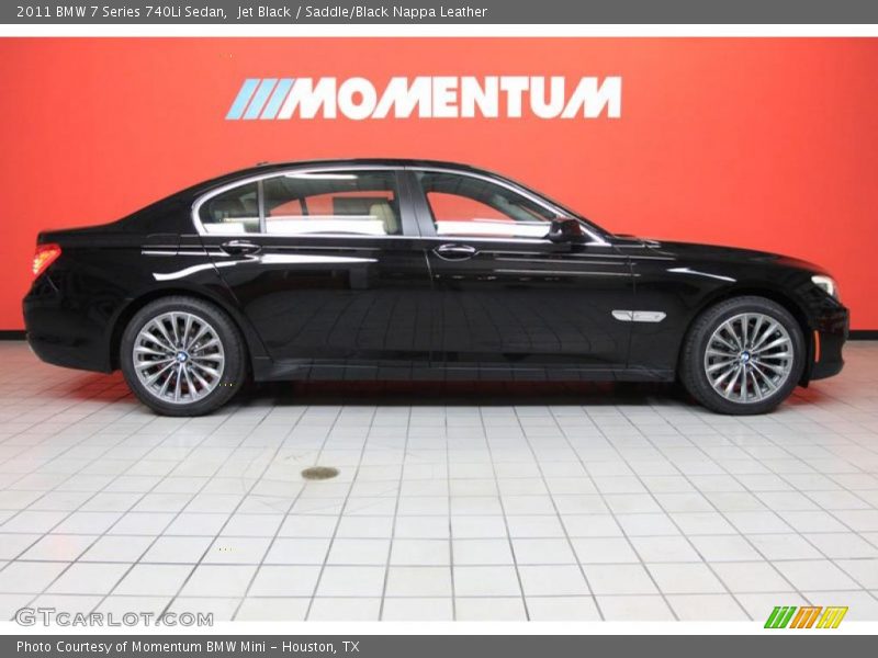 Jet Black / Saddle/Black Nappa Leather 2011 BMW 7 Series 740Li Sedan