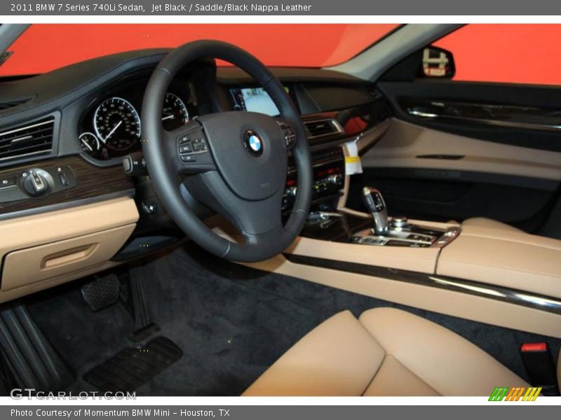 Jet Black / Saddle/Black Nappa Leather 2011 BMW 7 Series 740Li Sedan