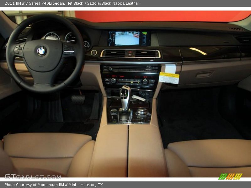 Jet Black / Saddle/Black Nappa Leather 2011 BMW 7 Series 740Li Sedan
