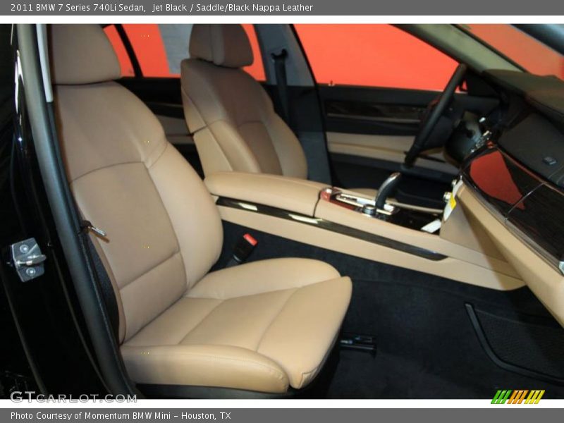 Jet Black / Saddle/Black Nappa Leather 2011 BMW 7 Series 740Li Sedan