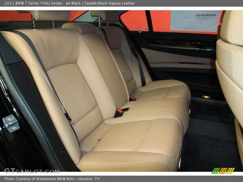 Jet Black / Saddle/Black Nappa Leather 2011 BMW 7 Series 740Li Sedan