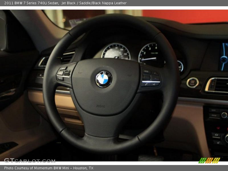 Jet Black / Saddle/Black Nappa Leather 2011 BMW 7 Series 740Li Sedan