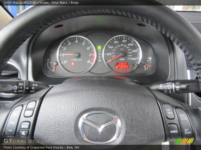 Onyx Black / Beige 2006 Mazda MAZDA6 s Sedan