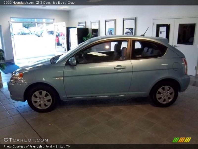 Ice Blue / Gray 2011 Hyundai Accent GS 3 Door