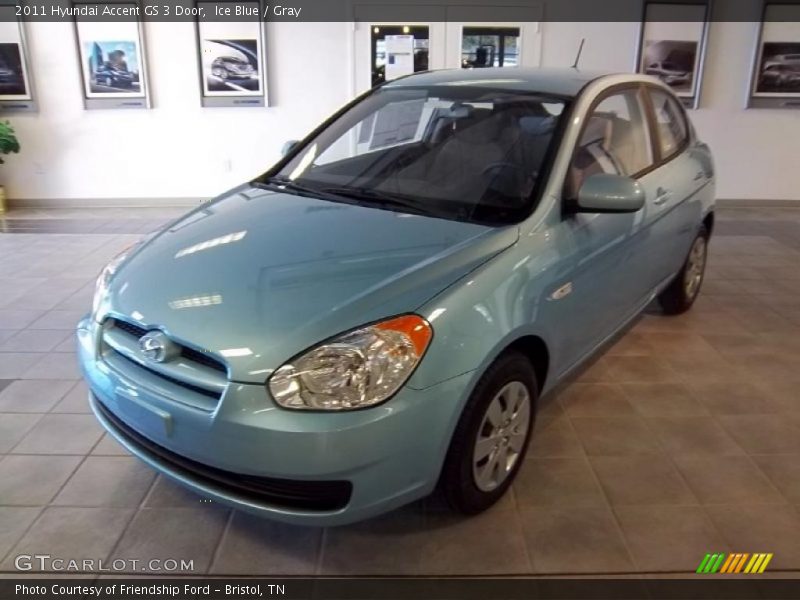 Ice Blue / Gray 2011 Hyundai Accent GS 3 Door