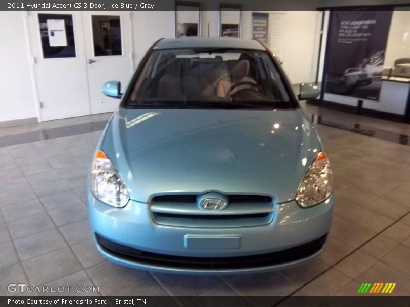 Ice Blue / Gray 2011 Hyundai Accent GS 3 Door