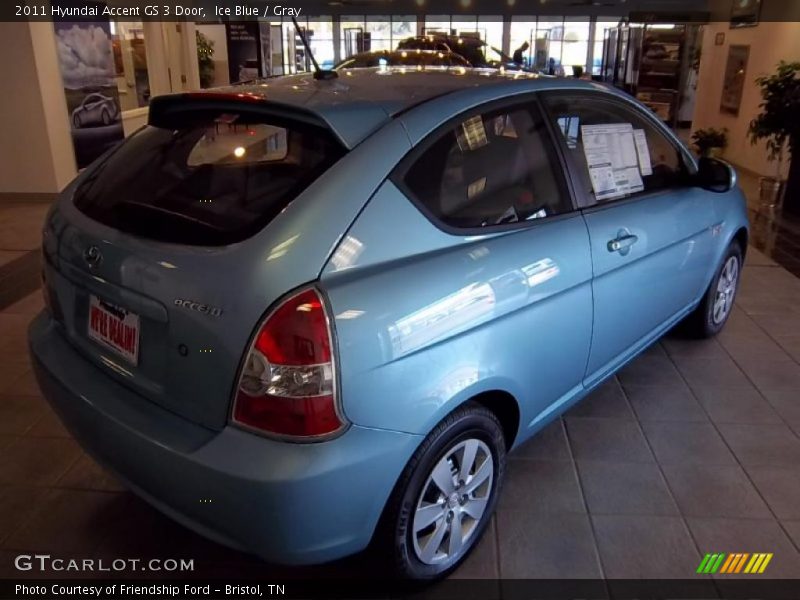 Ice Blue / Gray 2011 Hyundai Accent GS 3 Door