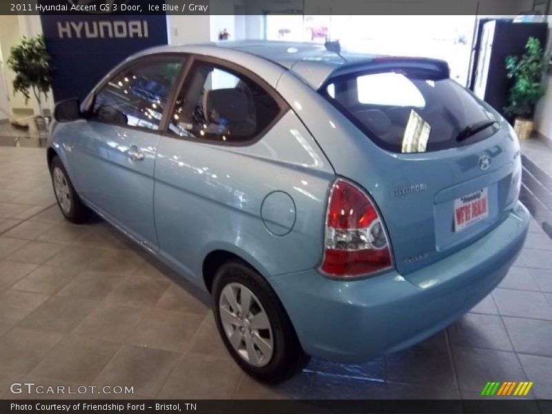 Ice Blue / Gray 2011 Hyundai Accent GS 3 Door
