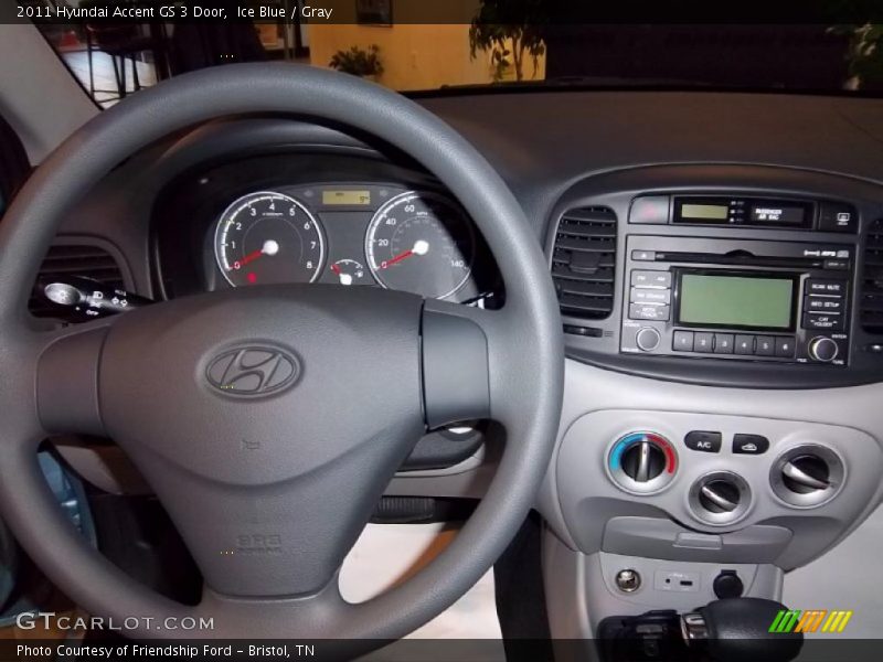 Ice Blue / Gray 2011 Hyundai Accent GS 3 Door