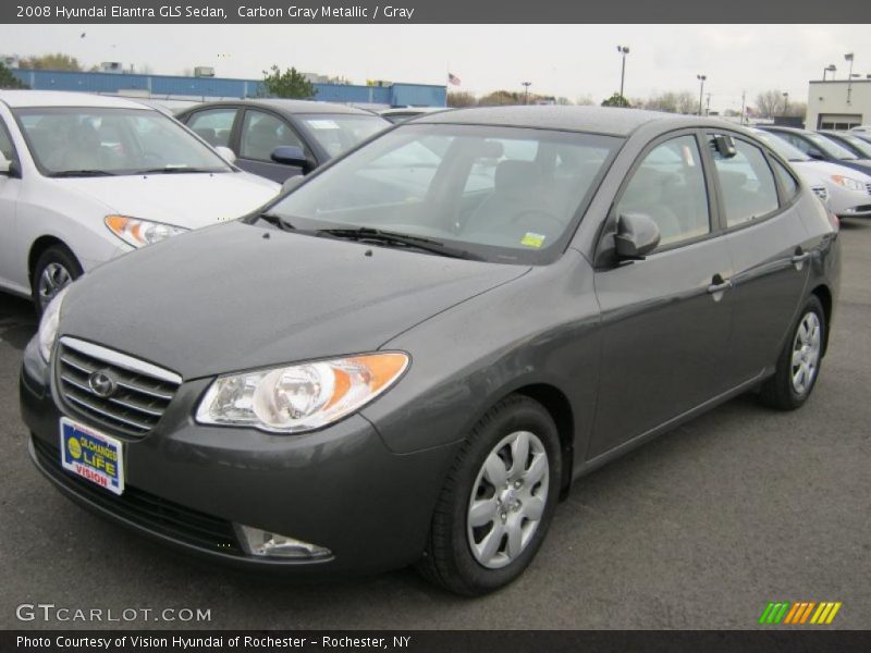 Carbon Gray Metallic / Gray 2008 Hyundai Elantra GLS Sedan