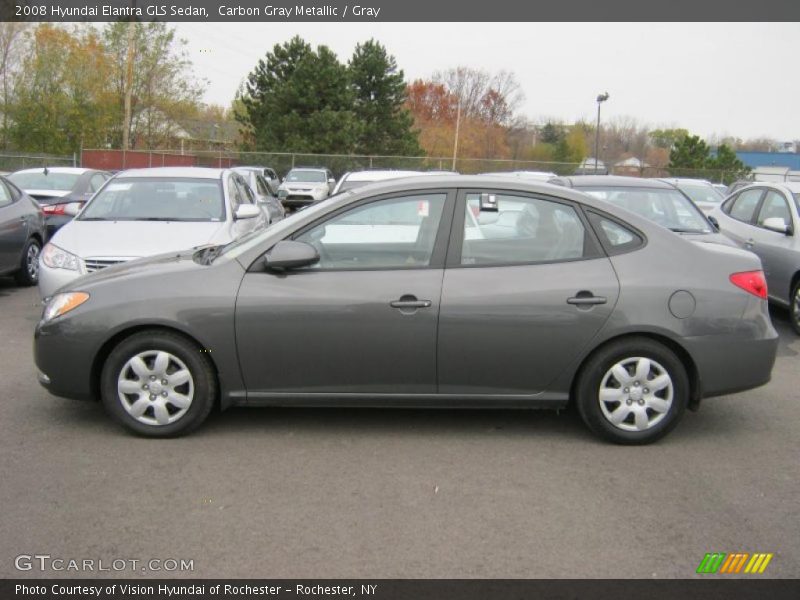Carbon Gray Metallic / Gray 2008 Hyundai Elantra GLS Sedan