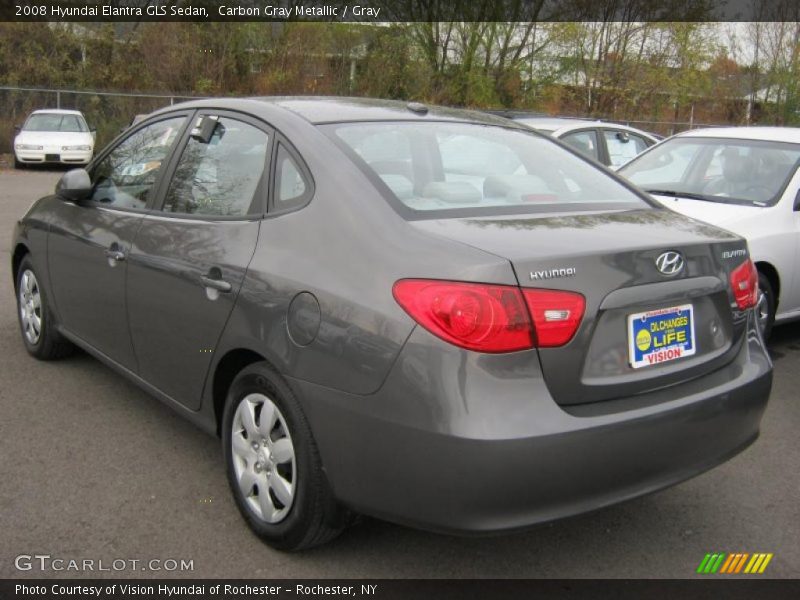 Carbon Gray Metallic / Gray 2008 Hyundai Elantra GLS Sedan